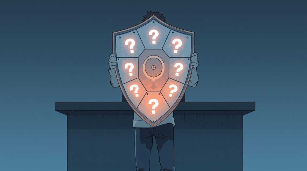 無料相談で質問リストを確認する男性